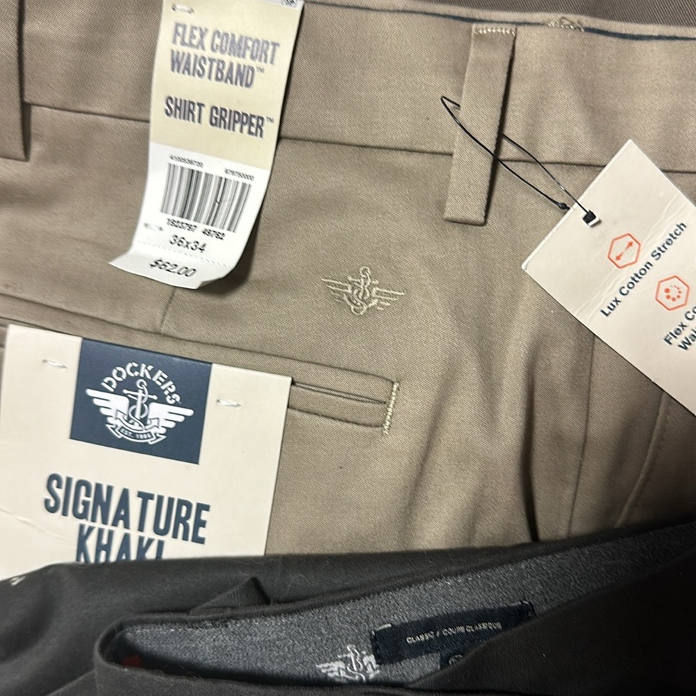 NWT Bundle 2 dockers 36 x 34 over $100 retail value flex comfort wrinkle free - Picture 2 of 3